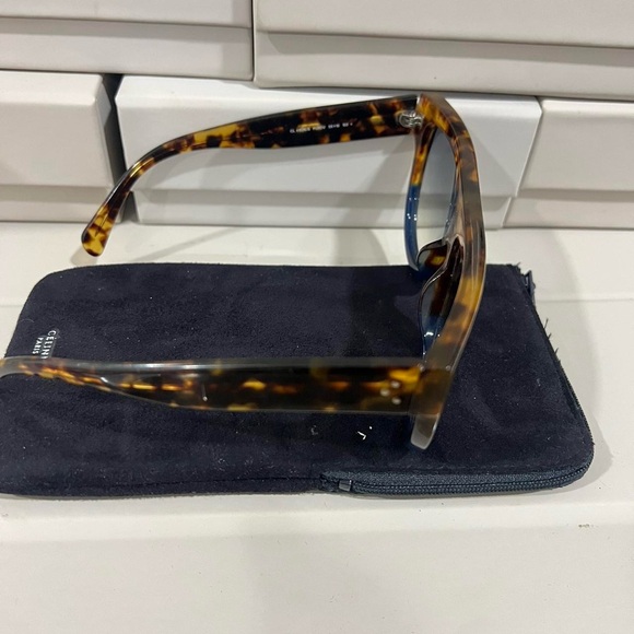 CELINE FLATTOP TWO TONE SHIELD SUNGLASSES - Picture 5 of 5